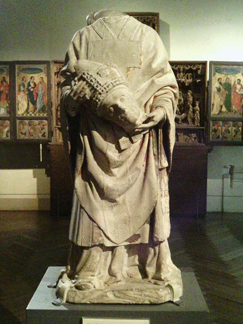 Postać św. Dionizego, Muzeum Cluny, Paryż fot. K. Kijewski